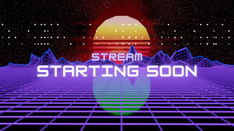 Free Synthwave/Retrowave Overlays Set for Vtuber/Streamer - Starting ...