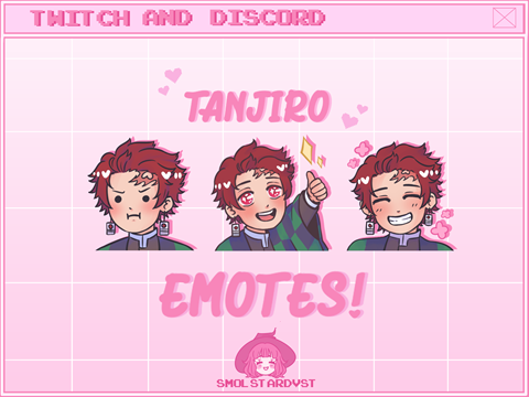 Pink Demon Girl EMOTES for Twitch /  / Discord / 