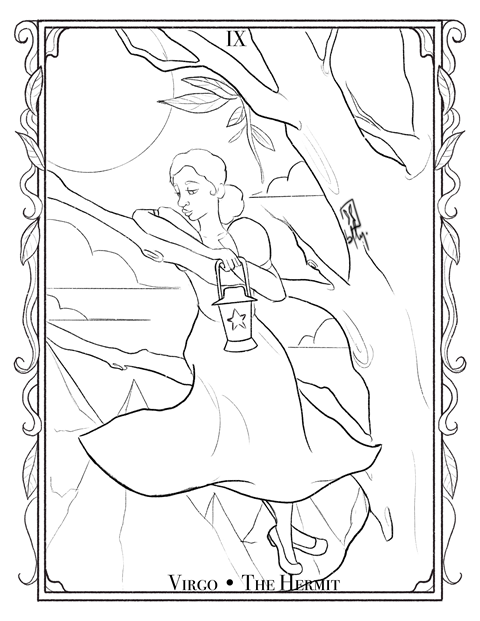 Virgo - Colouring Page