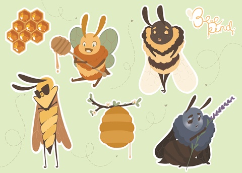 🐝 May Bee Sticker Sheet ~ DONE! 🐝 