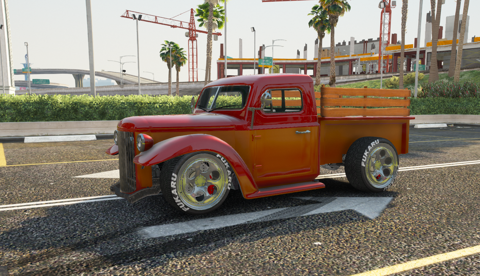 Working on a hotrod truck