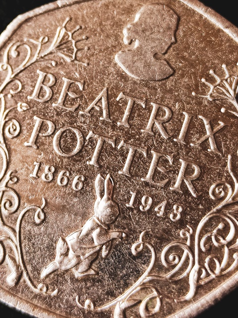 Beatrix Potter (Coin, Close-up)