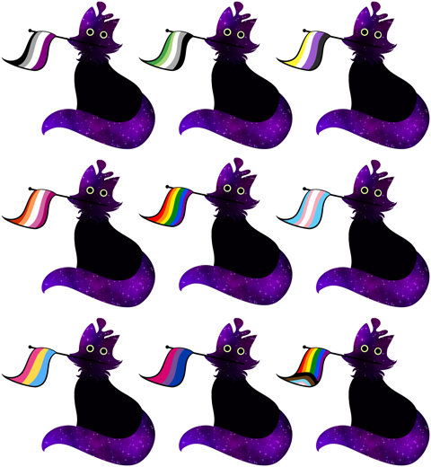 Pride Kitty sticker sheet