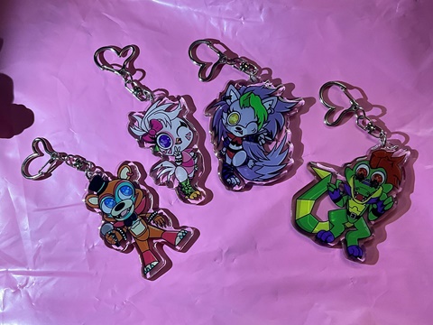 FNAF Security Breach Fan Art Acrylic Keychain - Bubbly Games's Ko-fi ...