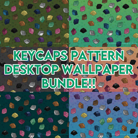 Keycaps Pattern Desktop Wallpaper Bundle!