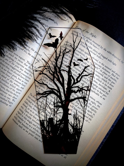 Clear bookmark - dead tree coffin