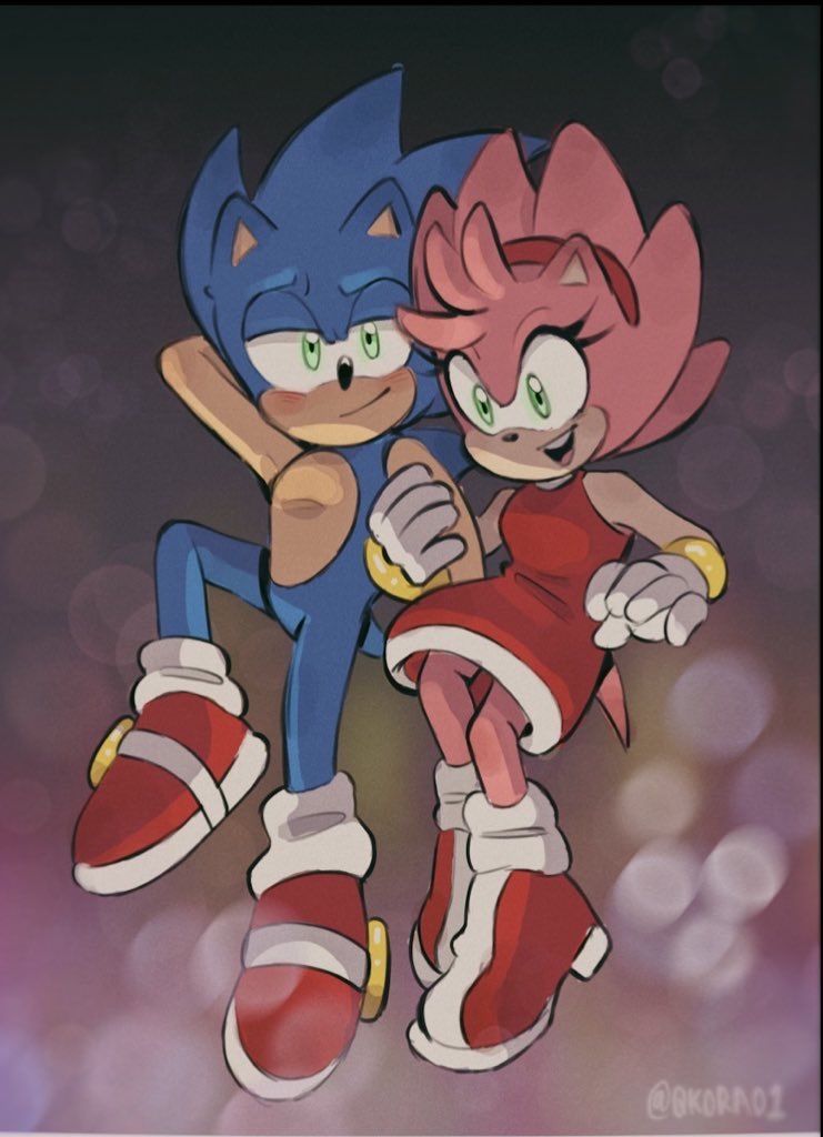 ❄️Kuu Kuu❄️ on X: Mwaahh #SonAmy #sonicfanart