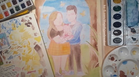 💜 Painting Progress on Family Portrait 💜