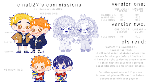 updated commissions sheet!