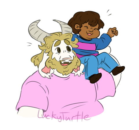 Asgore and Frisk