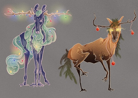 Uploaded a new Christmas horse creatures on Etsy! 