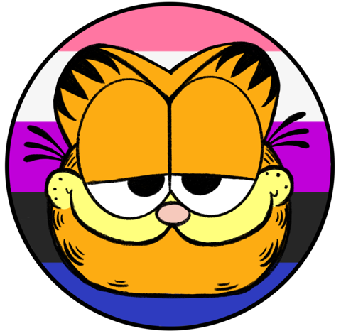 Garfield Genderfluid Pride Sticker - Thirteen the Problem Cat!'s Ko-fi ...