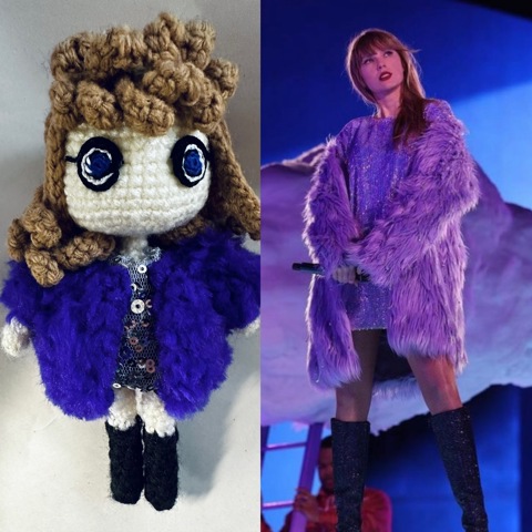 Taylor’s Sequined Dress and Fur Coat