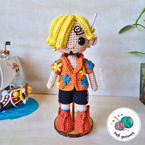E-book One Piece Luffy, Zoro & Sanji Egghead Ver. Amigurumi