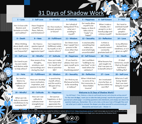 💙🕯️ 31 Days of Shadow Work 🕯️💙