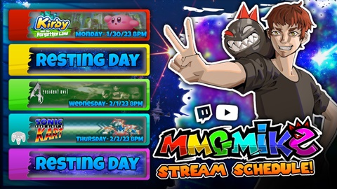Stream Schedule for The Week of 1/30/2023 