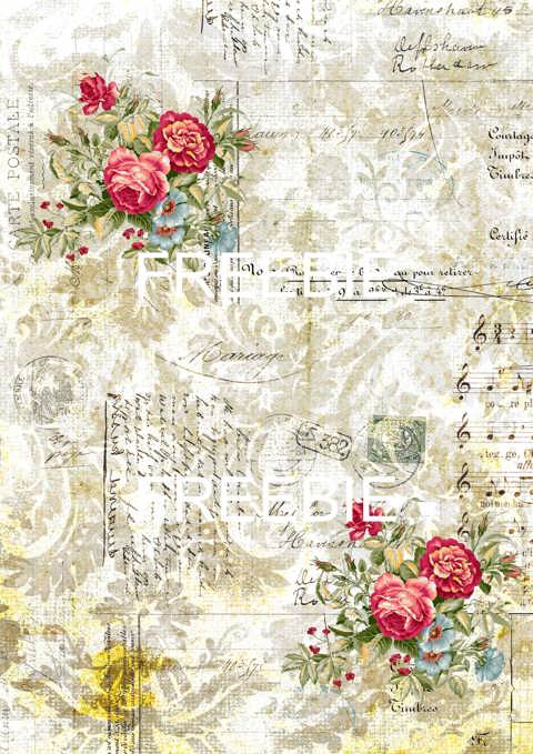 Rose Collage Sheets ( 3 ) - Yvonne Prestons Crafty Little corner 's Ko ...