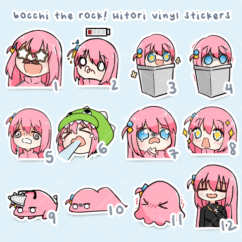 Hitori Bocchi Stickers for Sale