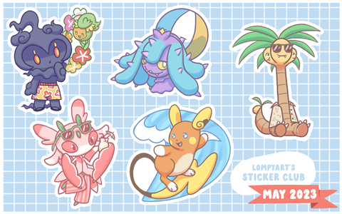 Final Sticker Club Designs for May!!