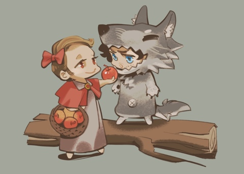 Little Red Bowtie&Big Cute Wolf 
