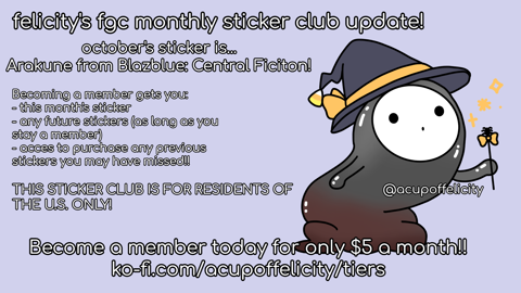 October FGC Sticker Club Update! 