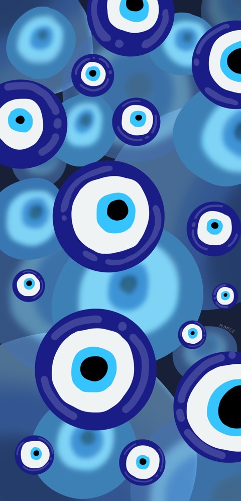 Evil eye or Turkish eye Nazar | Spoonflower