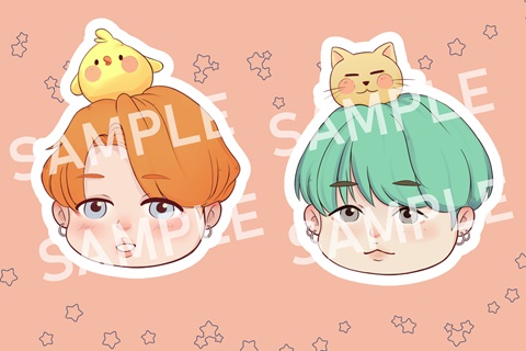 Yoonmin Mint Orange Sticker - Nanda ☆»'s Ko-fi Shop