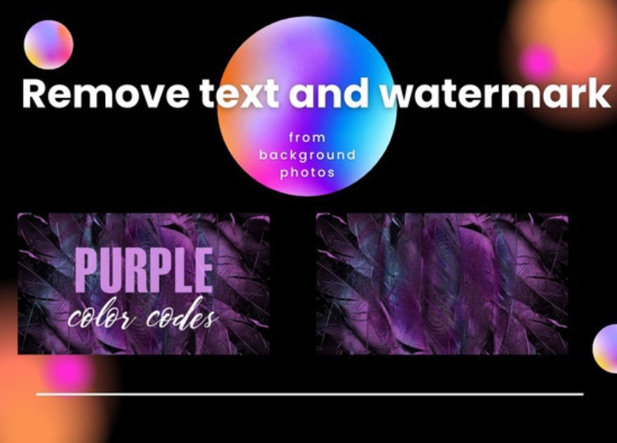 How to remove text and watermark from background p