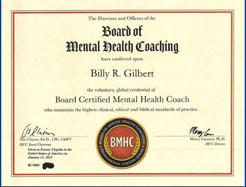 Board Certified Mental Health Coach