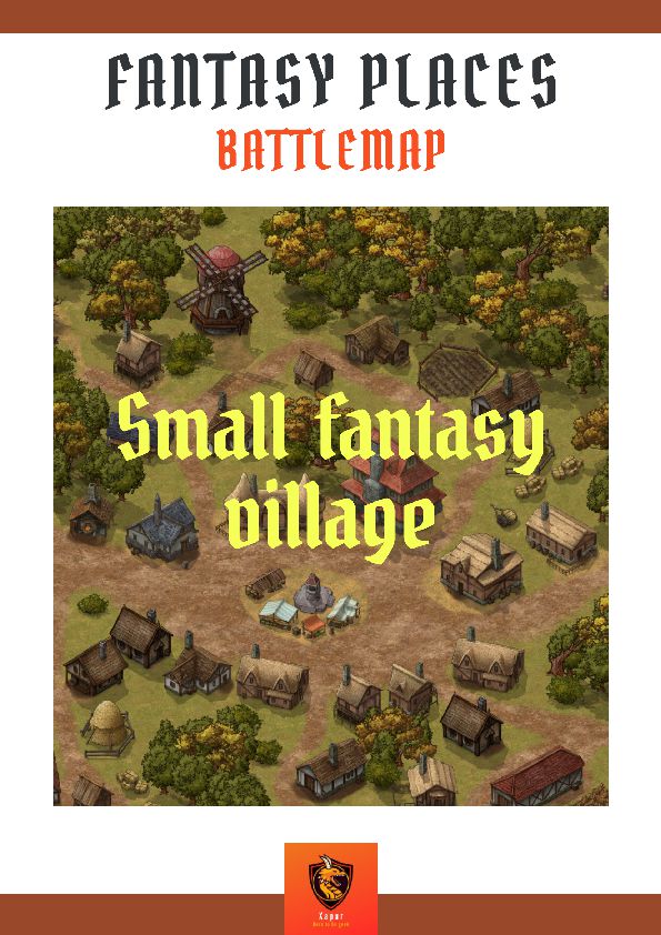 The Small Fantasy Village battlemap is now public
