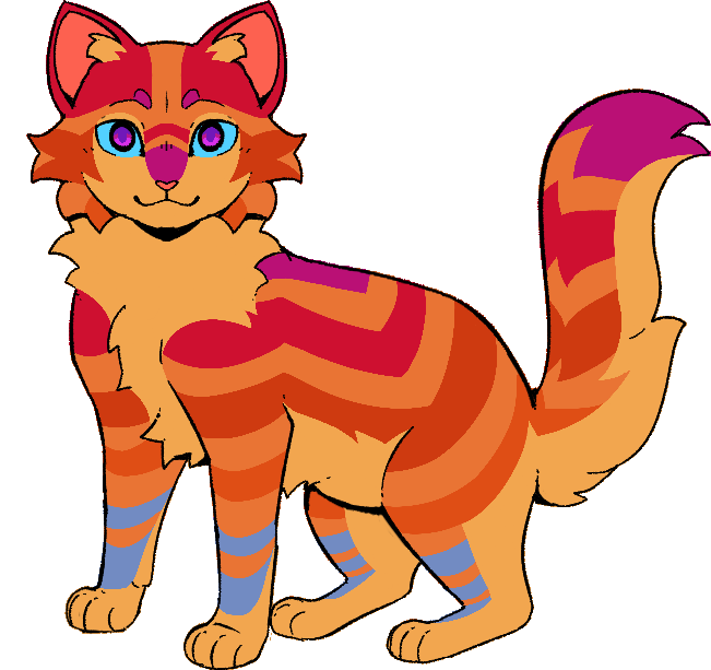Character design of a warrior cat