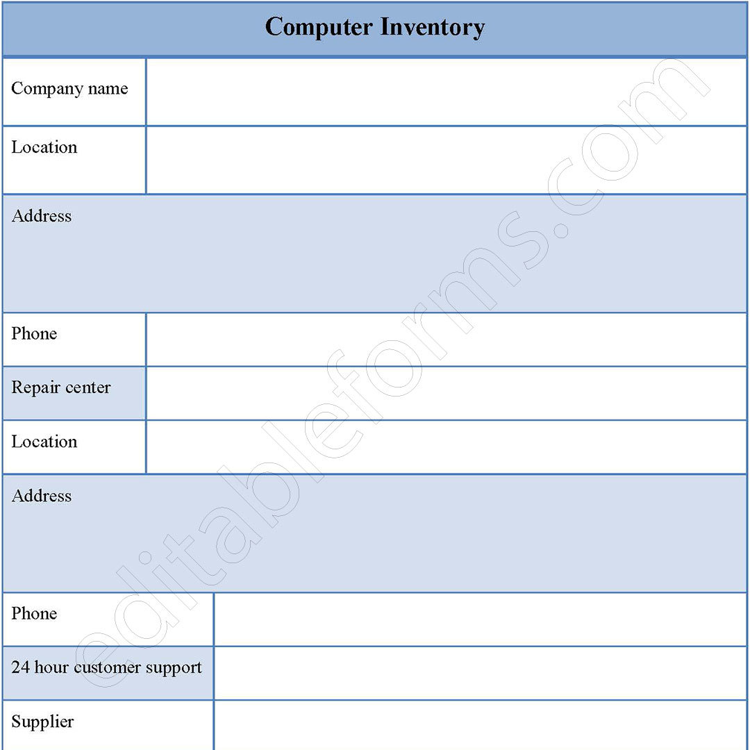 Computer Inventory Fillable PDF Template - Editable Forms's Ko-fi Shop ...