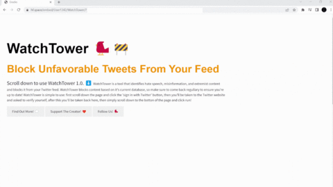 WatchTower | Twitter App For Mass Blocking Content