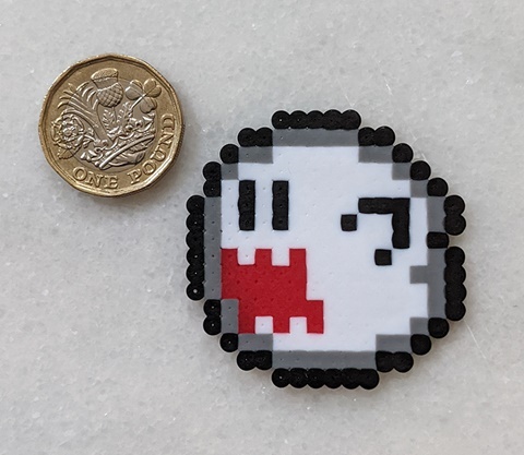 Super Mario Boo! - SNES (Perler) - Sam a.k.a. Atreyeu's Ko-fi Shop - Ko ...