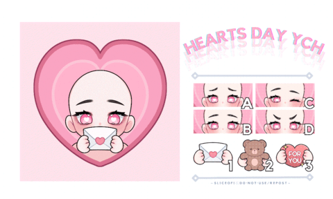 NEW ! ꒰ Hearts Day YCH ꒱ 🌷💌