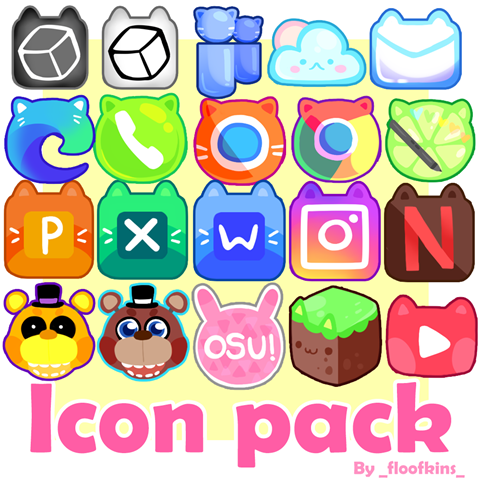 Cute Cats  Icon Pack - Dear StrayGhost's Ko-fi Shop - Ko-fi