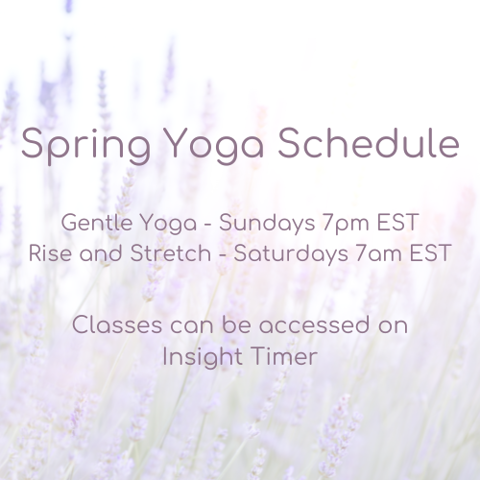 Spring Yoga Schedule