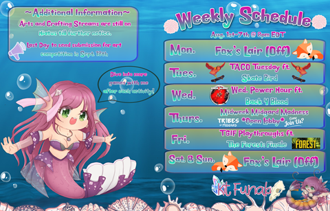 New Monthly Theme and Returning Schedule Times!