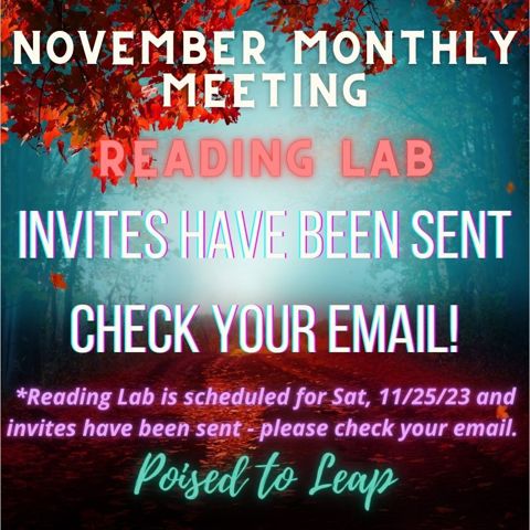 Reading Lab | Saturday, Nov. 25, 2023 @1:30 PM EST