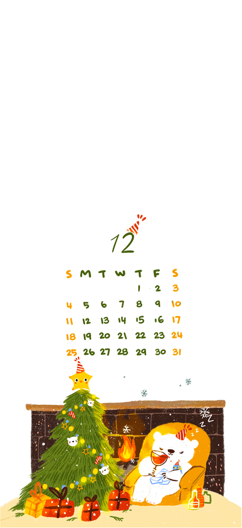 *NEW DOWNLOAD* December LockScreen Calendar