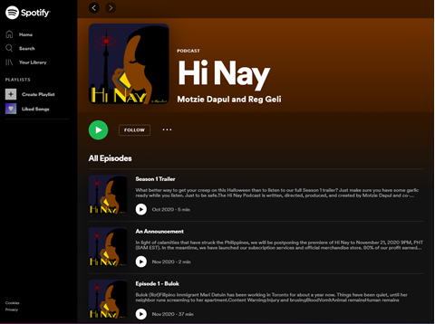 Hi Nay is Now Available on Spotify!
