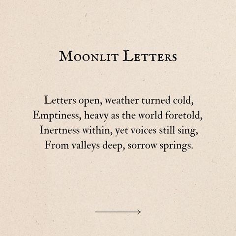 Moonlit letters
