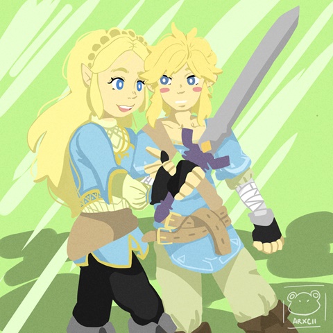 Zelda and Link - BOTW