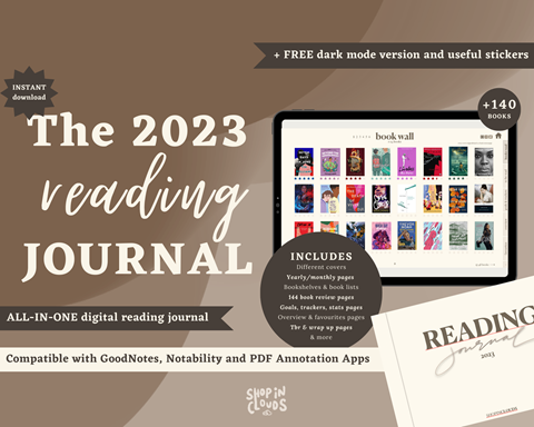 2023 Digital Reading Journal - meginclouds's Ko-fi Shop - Ko-fi ❤️ Where  creators get support from fans through donations, memberships, shop sales  and more! The original 'Buy Me a Coffee' Page.