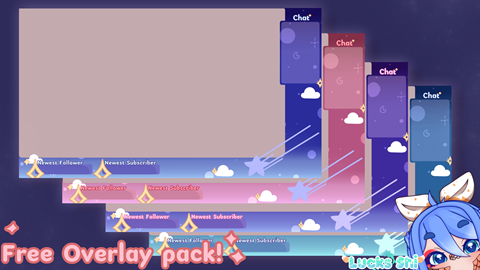 Space Themed Animated Overlay - Nikki's Ko-fi Shop - Ko-fi