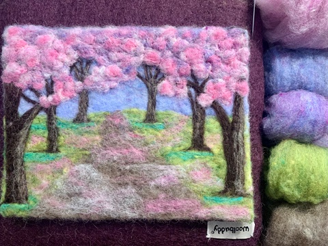 Cherry Blossom Wool Painting Class