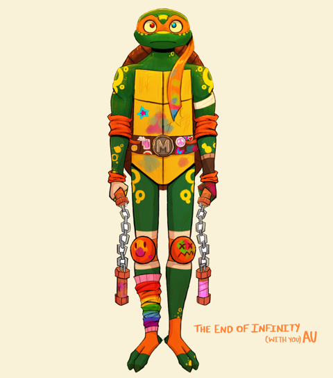 Just a Mikey redesign for my tmnt au