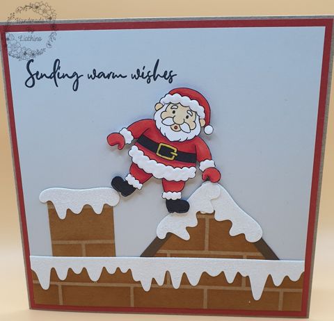 Santa falling off the roof