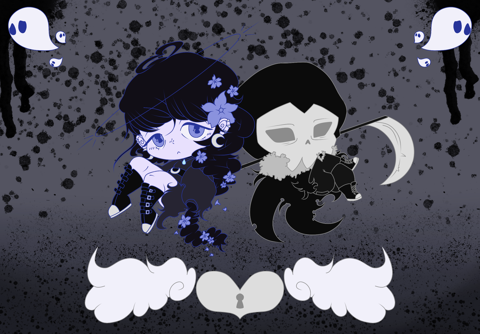 Chibi Ghostly and Grimm