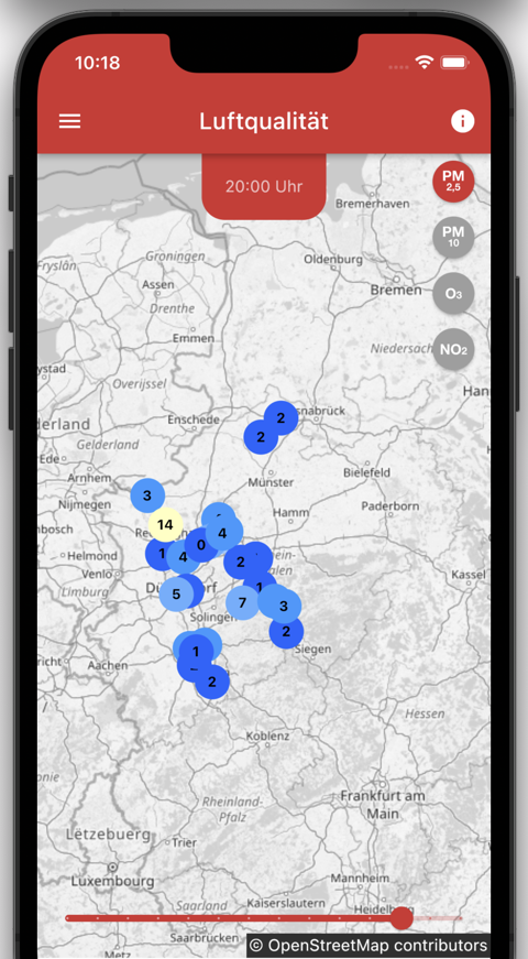 NEU: Luftqualitätsdaten in der App